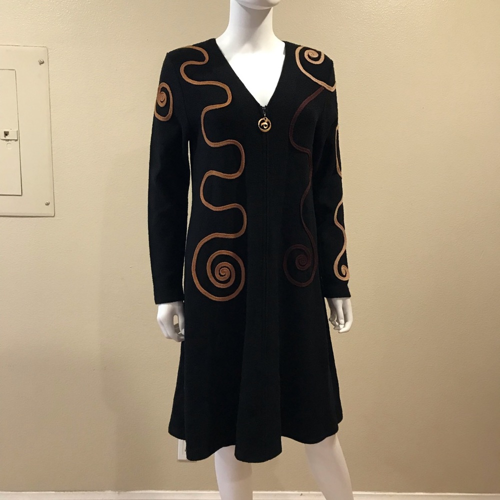 Antonella Preve Unique High Fashion Knitwear Dress Size Small Vintage 80s PopArt